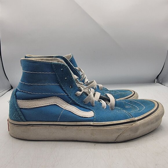 Vans Sk8 Hi Womens 7.5 Blue High Top Sneaker Shoes Casual Skateboarding Comfort - Picture 13 of 13